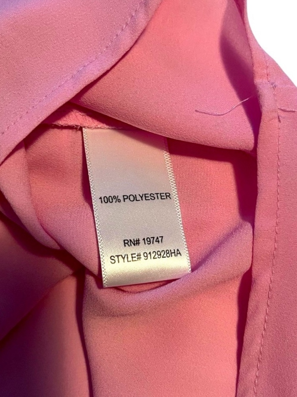 Counterparts Pink Flutter‑Sleeve Blouse Keyhole Detail XL New - Picture 7 of 13